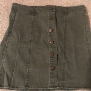 Grey/Green Jean High waisted Skirt/ Send an Offer!